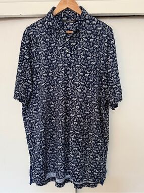 RLX RALPH LAUREN GOLF POLO MEN’S SIZE LARGE WITH JAGUAR JUNGLE PATTERN